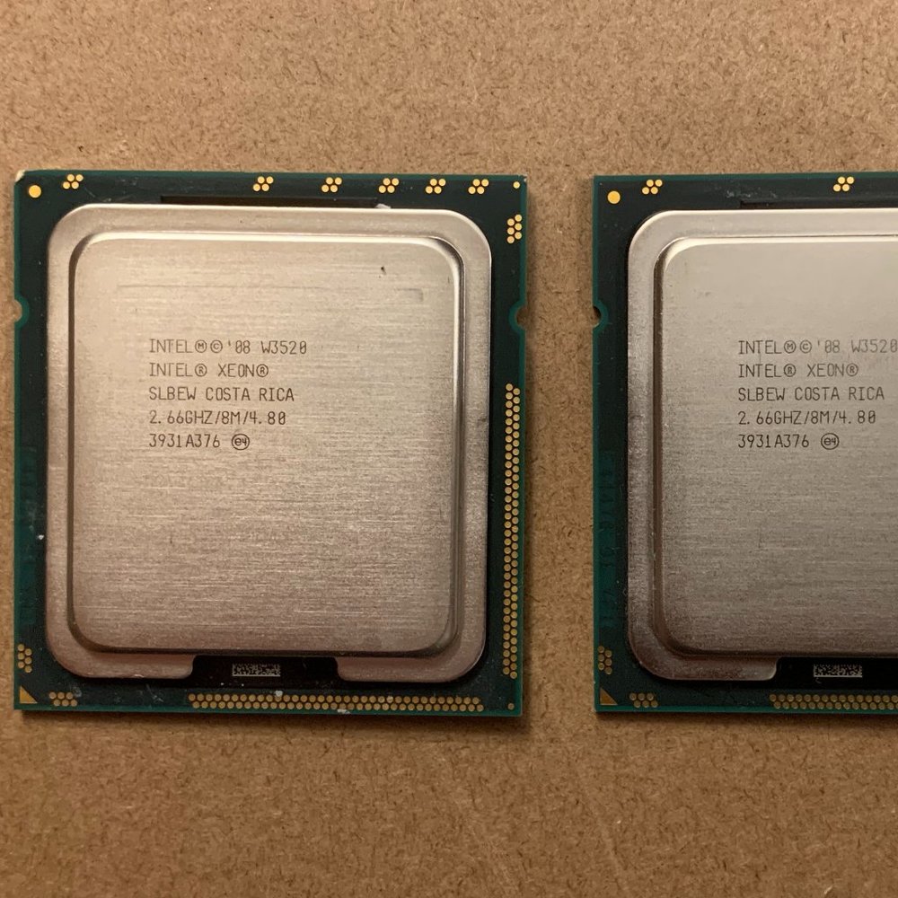 LOT 0F 2 - Intel Xeon W3520 Processor 2.66 GHz 8 MB Cache Socket LGA1366